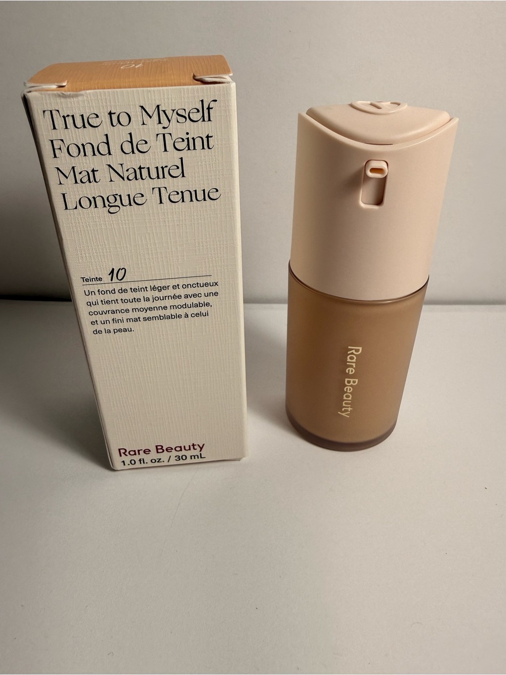 Rare Beauty True to Myself Natural Matte Longwear Foundation in Shade 10